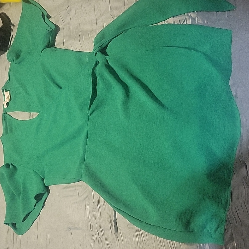 cute green skort romper